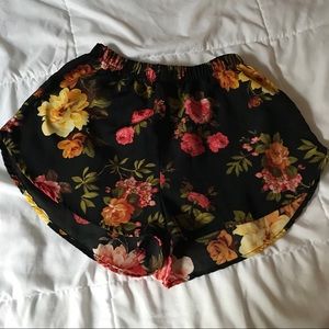 floral flowy shorts